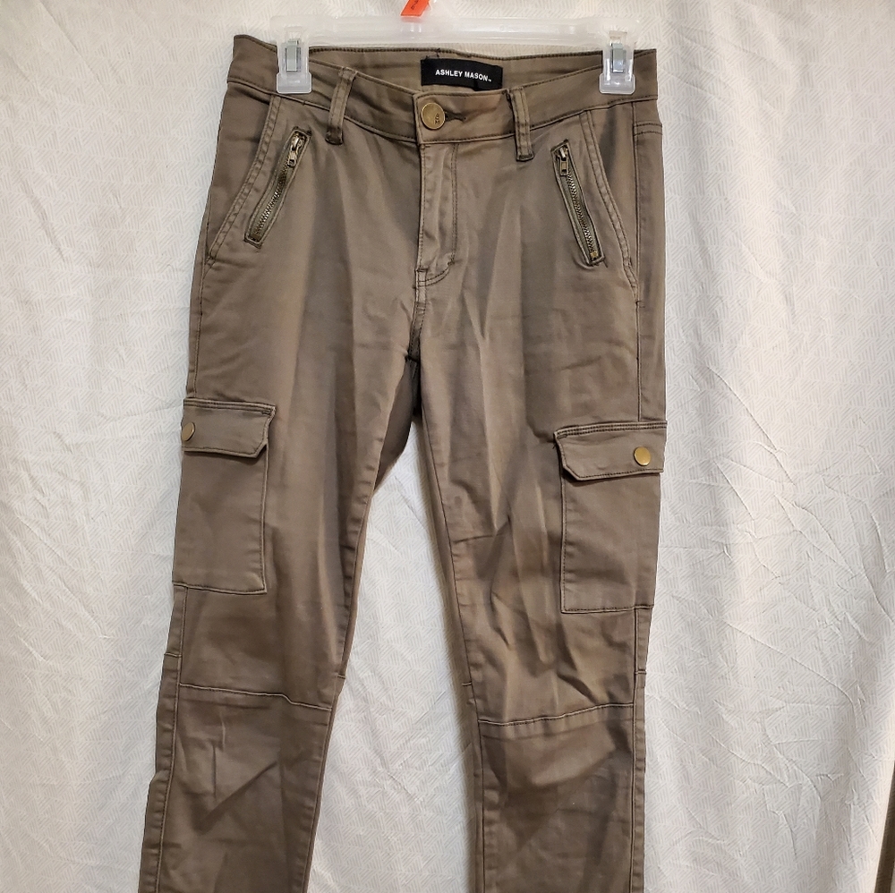Ashley Mason Army Green Skinny Cargo Pants